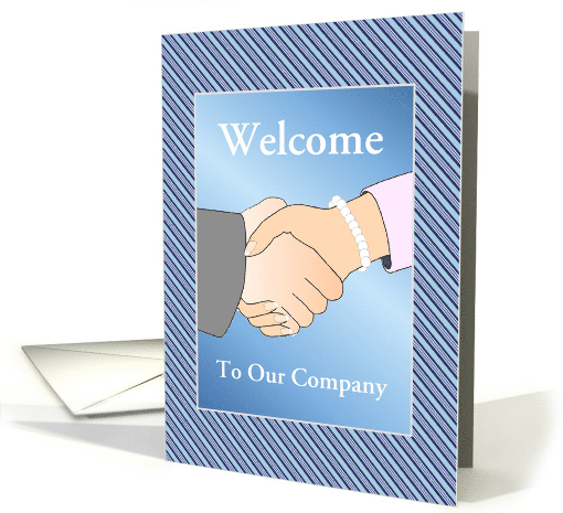Business Welcome To Our Company/Handshake/Woman/Custom card (1171588)
