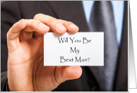 Will You Be My Best Man Handsome Wedding Attendant Invitation card