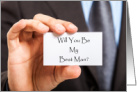 Will You Be My Best Man Handsome Wedding Attendant Invitation card