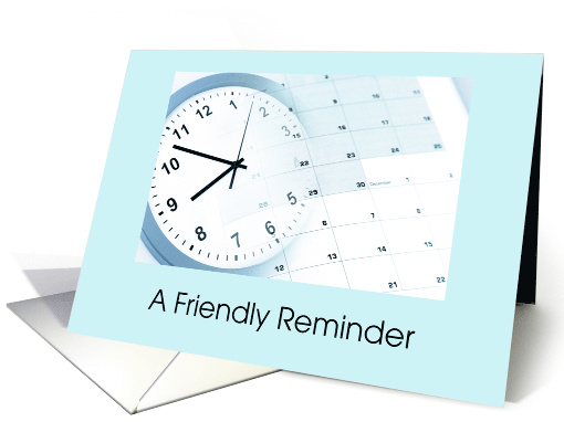 A Friendly Reminder Clock and Calendar For Appointment card (1221262)