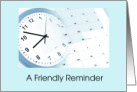 A Friendly Reminder Clock and Calendar For Appointment card