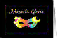 Mardi Gras/Beautiful Mardi Gras Mask Card/Pastel Colors card