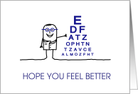 Get Well Soon Feel Better After Eye Surgery card