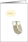 Cute Owl Be Hoping You Feel Better Soon Card