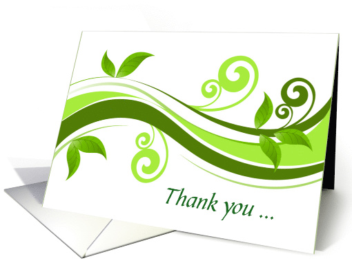 Thank You For The Invitation With Green Vines And Leaves card