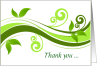 Thank You For The Invitation With Green Vines And Leaves card