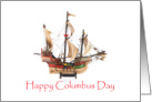 Happy Columbus Day With A Spanish Galleon card