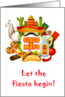 Invitation Cinco de Mayo Mexican Foods With Maracas Sombrero Tequila card