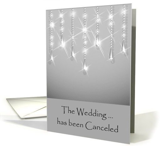 Wedding Canceled Announcement with Crystals card (1279914)