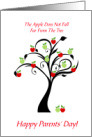 Parents’ Day Humor Apple Does Not Fall Far Proud To Be Your Fruit card