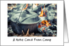 Notes From Camp With Cooking Pot Over Fire Thinking Of You card