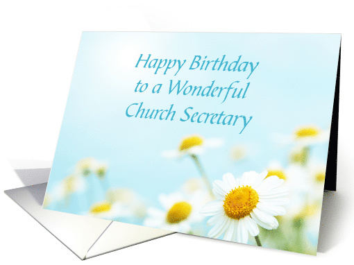 Birthday Card With Daisies for Church Secretary card (1302504)