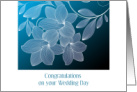 Congratulations Wedding Day For Daughter in Law Sketched Lilies card