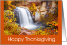 Thanksgiving Holliday Autumn Waterfall Photo card