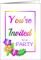 Colorful Floral Designed Party Invitation/Custom Card