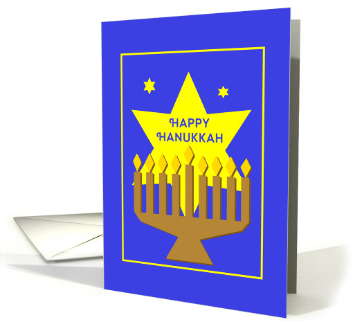 Happy Hanukkah Card With Menorah/Stars and Candles card (1346268)