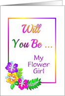 Will You Be/My Flower Girl/Custom Card