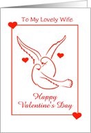 Valentine’s Day/Doves/Hearts/Love/For Wife/Custom card