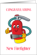 Congratulations For New Firefighter Thumbs Up New Job card