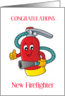 Congratulations For New Firefighter Thumbs Up New Job card