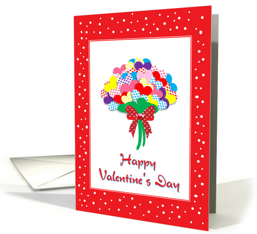 Valentine's Day Colorful Hearts Bouquet card (1373134)