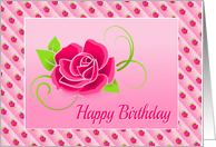 Birthday Card With Beautiful Rose Design card