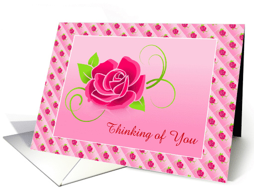 Thinking Of You Rose Design-Custom card (1378790)