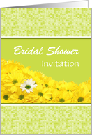 Bridal Shower Invitation With Yellow and White Daisies-Customize card