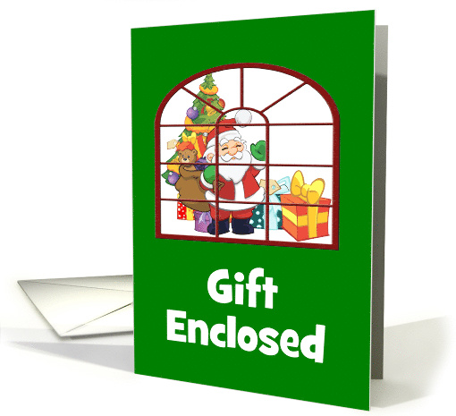 Gift Enclosed-Santa and Bag Of Toys-Custom card (1406060)