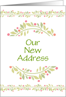 New Address-Holly Wreath and Garland-Custom card