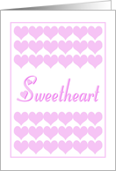 Pink Valentine Hearts For Your Sweetheart card