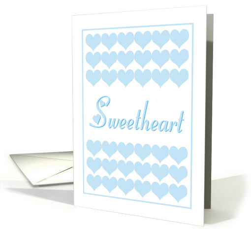 Blue Valentine Hearts For Your Sweetheart card (1421444)