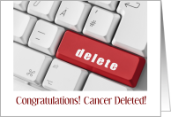 Congratulations Cancer Deleted card