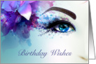 Birthday Wishes Art Nouveau Beautiful Woman card