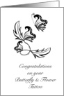 Congratulations On Your Tattoo Butterfly And Flowers card