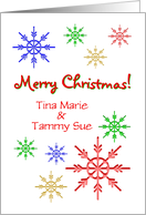 Christmas Stars For Multiples Personalized Custom card