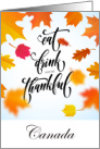 Canadian Thanksgiving Red Orange And Yellow Leaves card