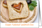 Happy National Sandwich Day Heart Sandwich card