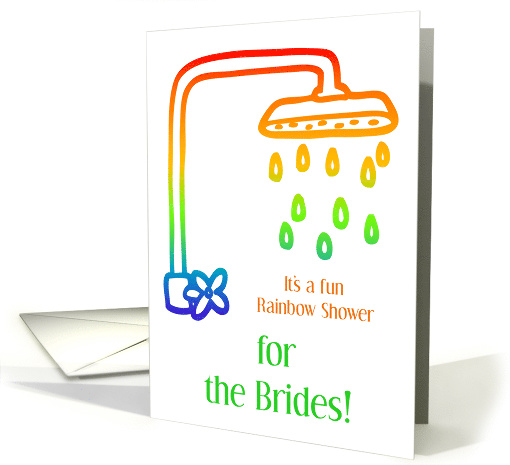 Invitation Lesbian Rainbow Theme Bridal Shower card (1572502)