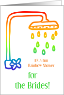 Invitation Lesbian Rainbow Theme Bridal Shower card