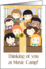 Thinking Of You At Music Camp Children On Bus With Instruments card