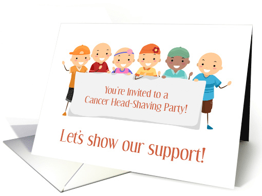 Invitation Cancer Head Shaving Party For Child Fighting Cancer card