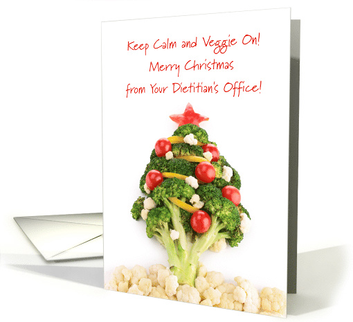 Christmas From Dietitians Office With Vegetable Christmas Tree card