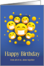 Covid 19 Birthday From All Of Us Mask Wearing Emoji card