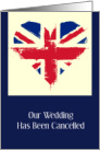 UK Heart Flag Wedding Has Been Cancelled Announcement card