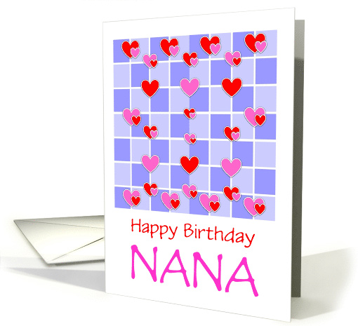 Birthday For Nana/Hearts Design/Love/Custom card (212898)
