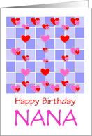 Birthday For Nana/Hearts Design/Love/Custom card
