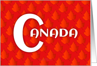 Canada Day with Maple Leaves card