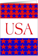 Fourth of July-USA-Red White and Blue card