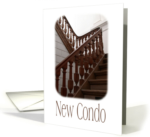 New Condo Announcement/Wooden Staircase card (217909)